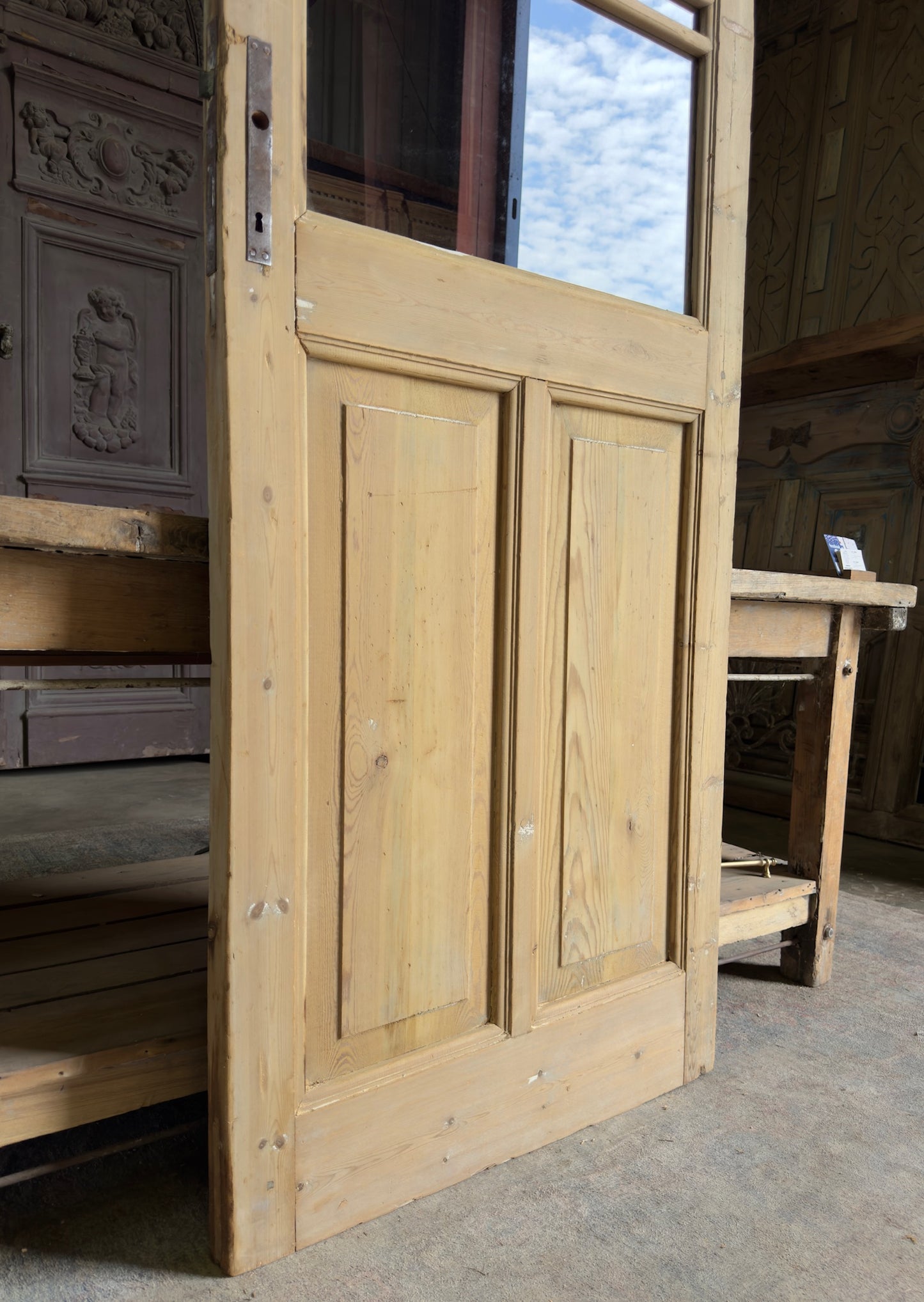 Antique Glass Single Door - 31.5x87.25 K309