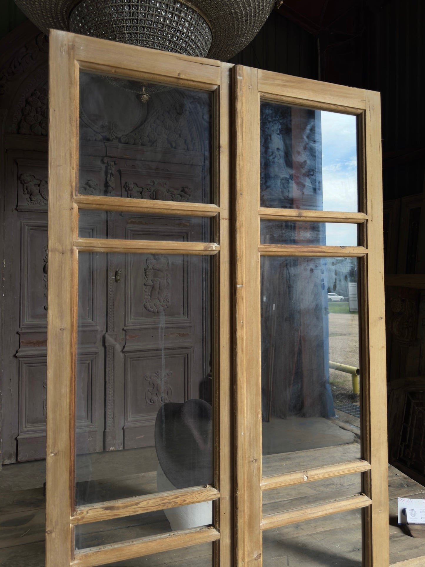 Glass Antique French Doors - 36.25x86 J579