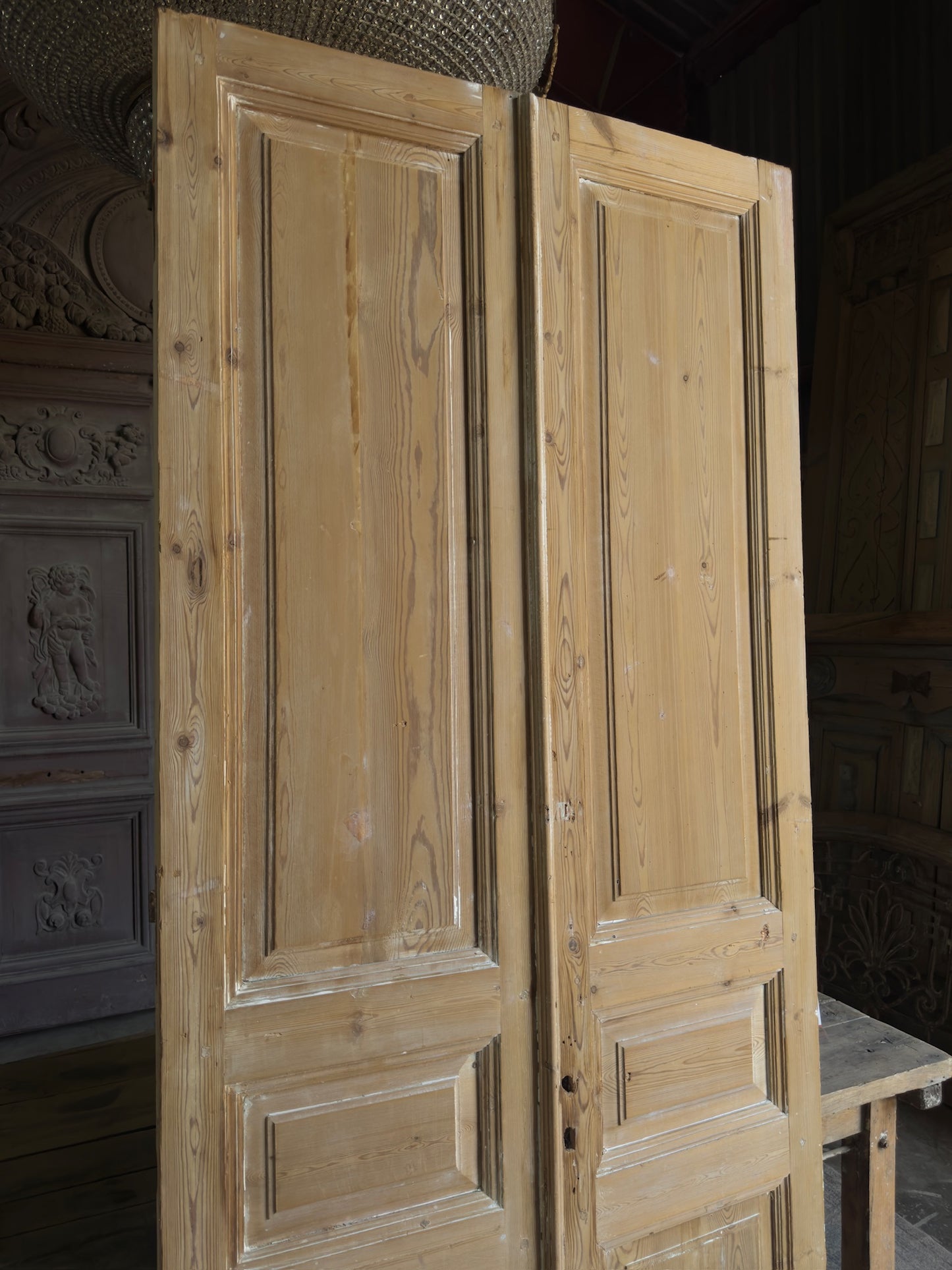 Solid Antique French Pair - 43.5x97.5 J556