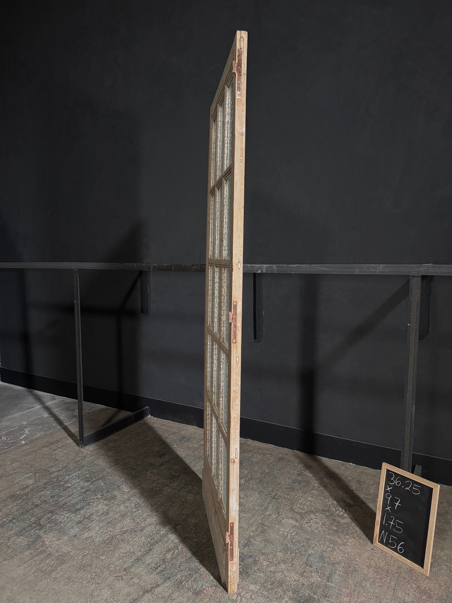 Antique Obscured Glass 15 Lite Single Door - 36.25x97 - N56