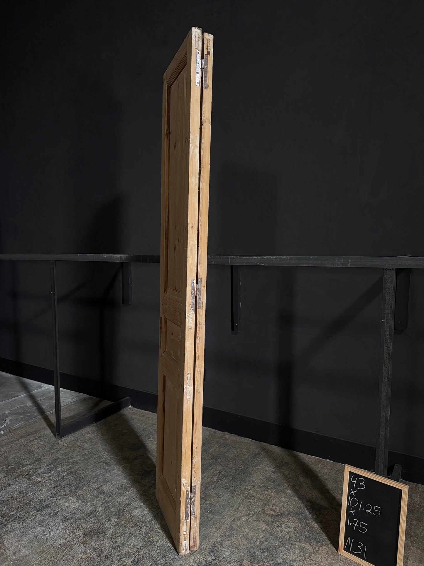 Antique 3 Panel Double Doors - 43x101.25 - N31