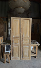 Antique 6 Panel Double Doors - 39.5x82.5 - L523
