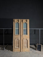 Antique Obscured Glass 2 Lite French Doors - 43x80 - N602