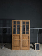 Waxed Handcrafted Glass 8 Lite French Doors - 48x80 - N588