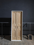 Antique 3 Panel Solid Double Doors - 35x95 - N151