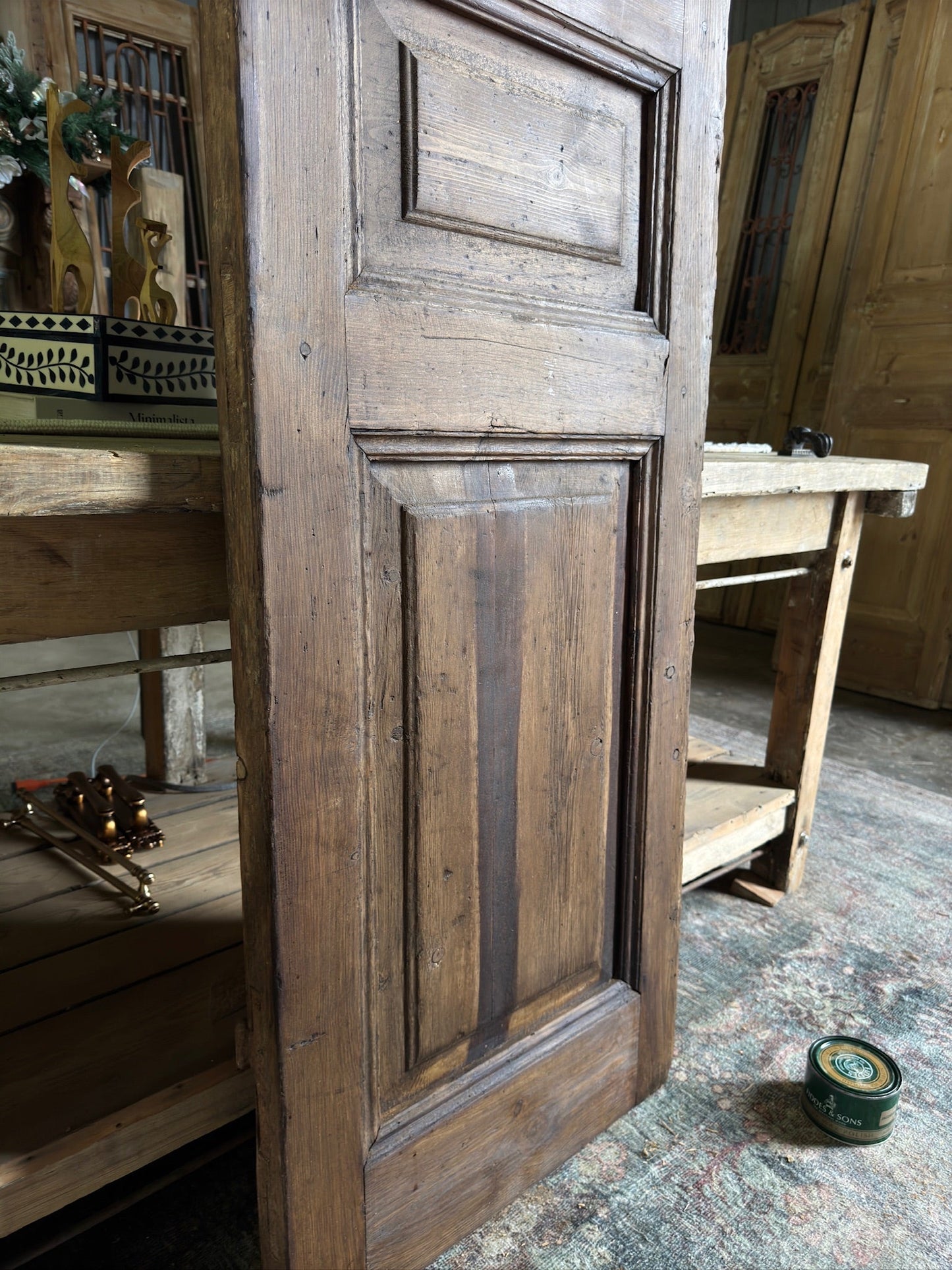 Antique Baltic Pine Pantry Door - 22x100 F112 (Waxed) - Magnolia Antique Door Co.