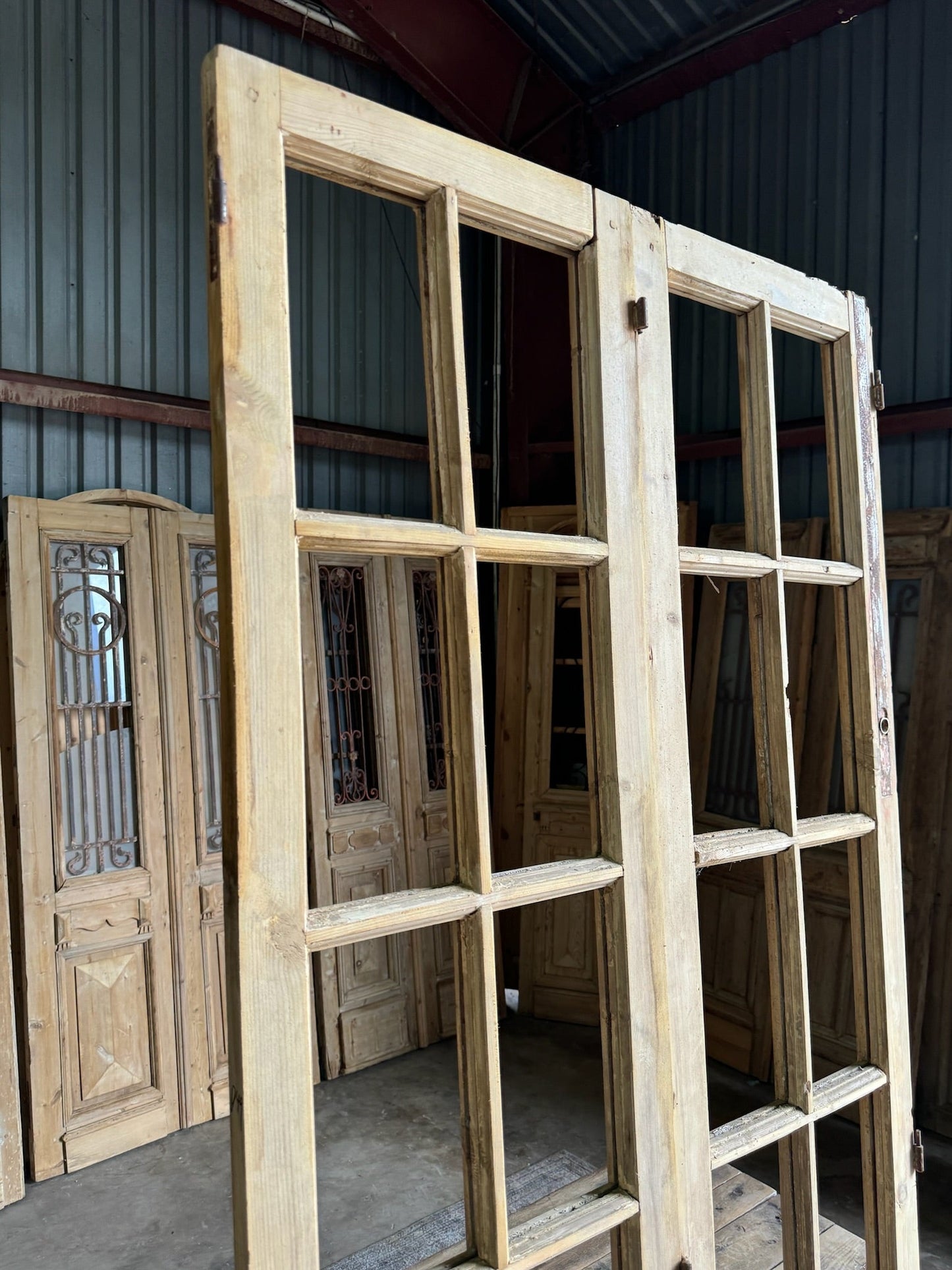 Antique French Fluted Panel Doors - 39x97 D49 - Magnolia Antique Door Co.