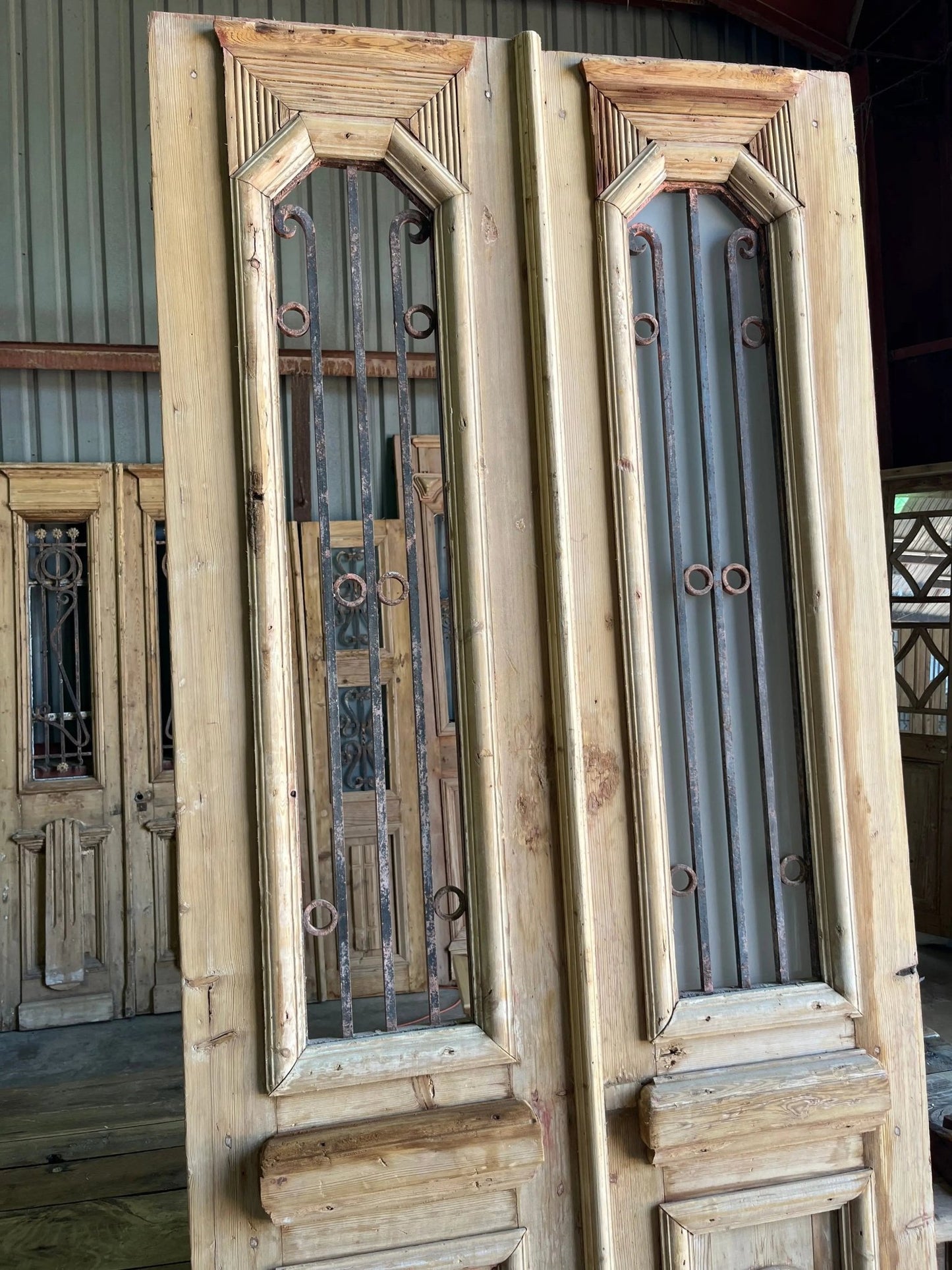 Antique French Iron Doors - 39x97 A43 - Magnolia Antique Door Co.