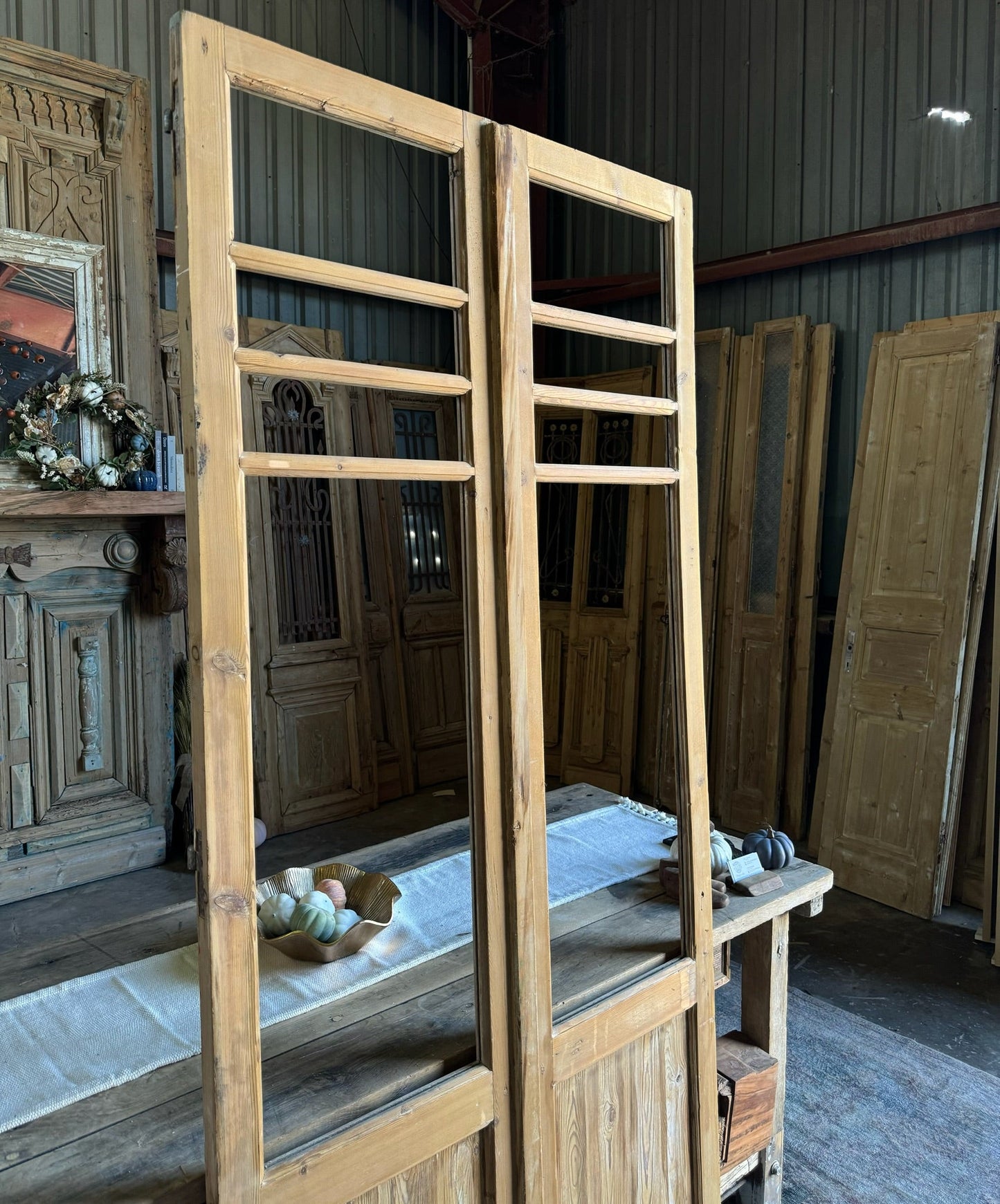 Antique Glass French Doors - 39.5x87.5 E231 - Magnolia Antique Door Co.