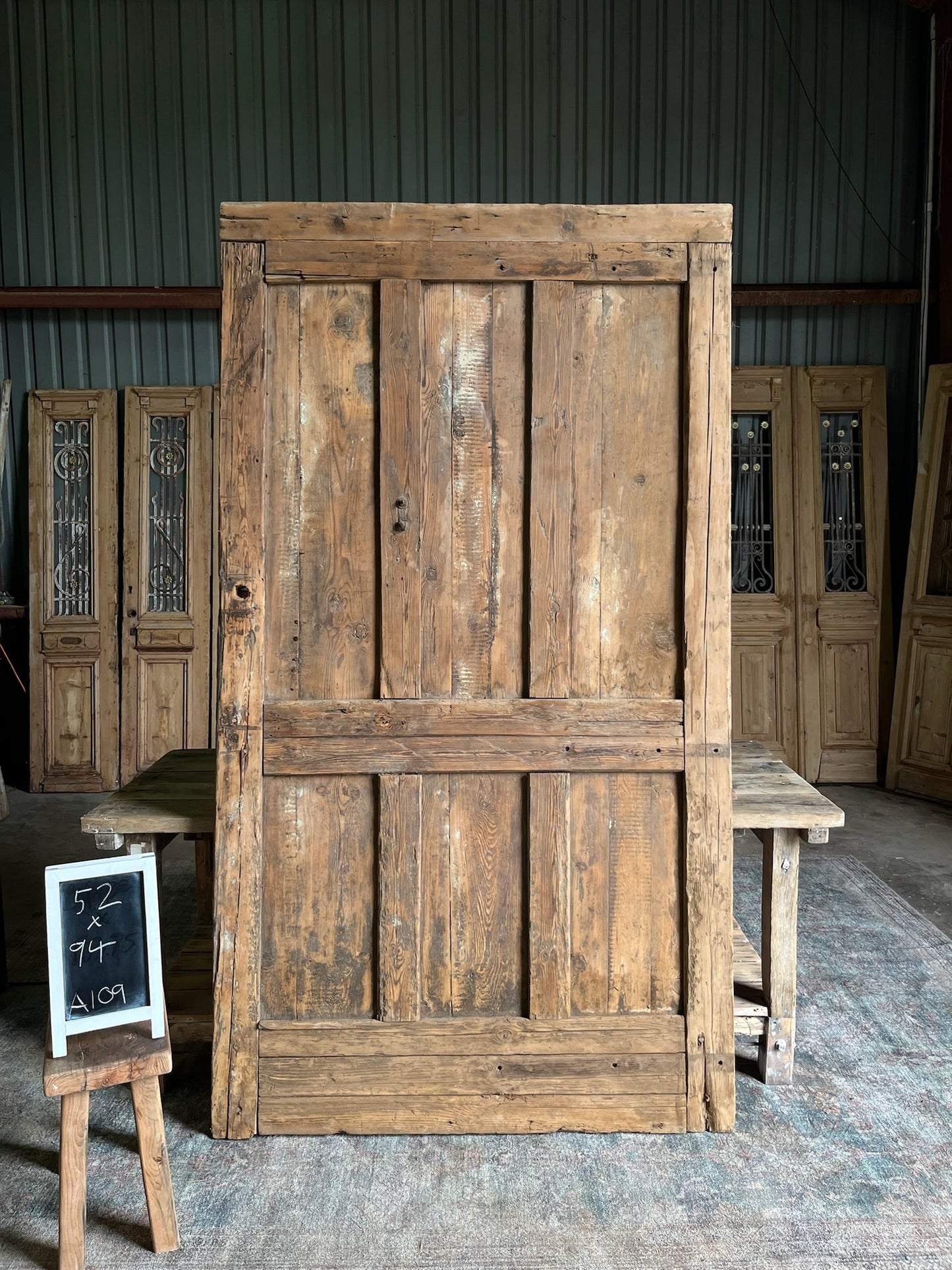 Antique Moroccan Hand Carved Door - 52x94 A109 - Magnolia Antique Door Co.