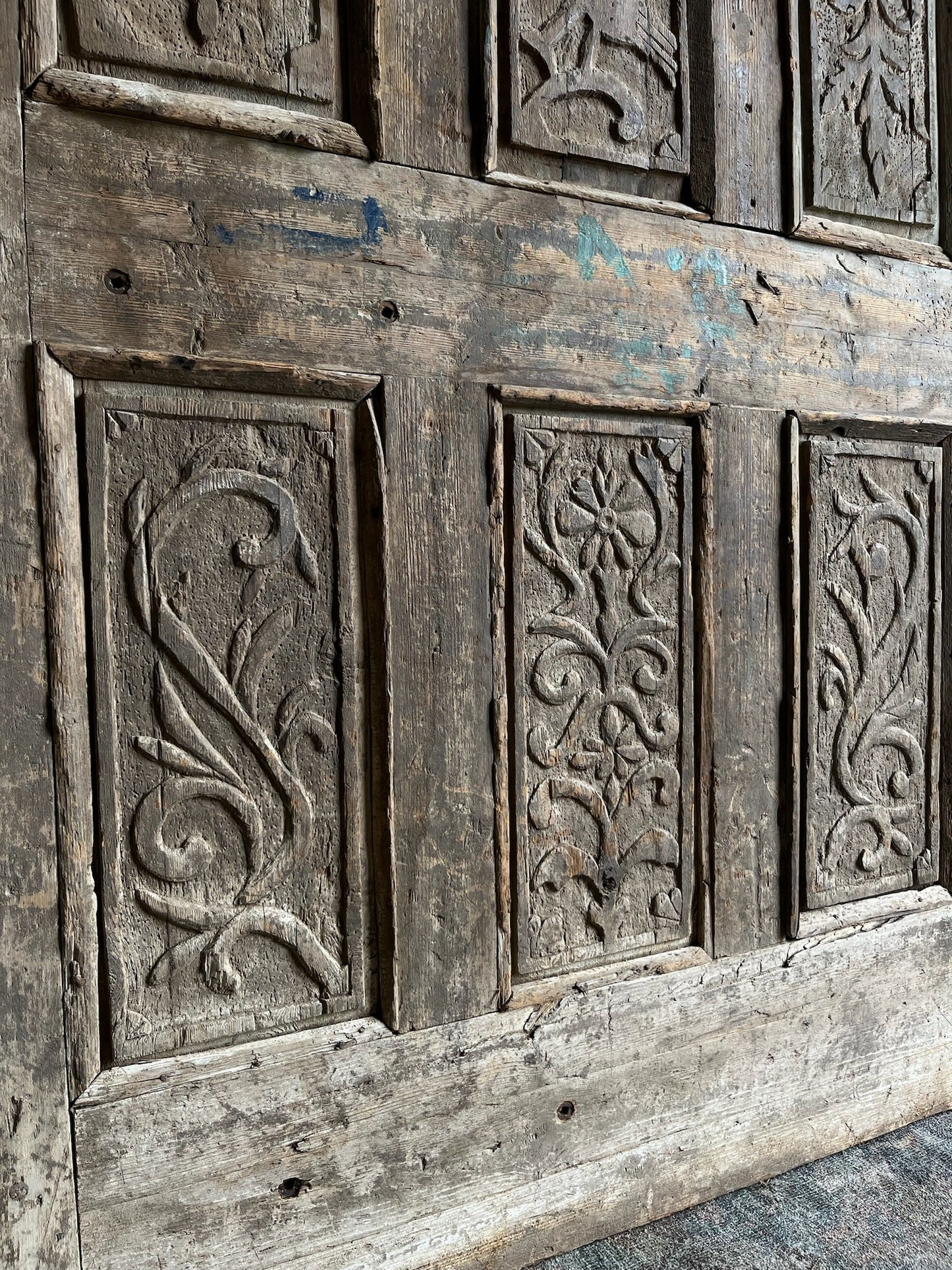 Antique Moroccan Hand Carved Door - 52x94 A109 - Magnolia Antique Door Co.