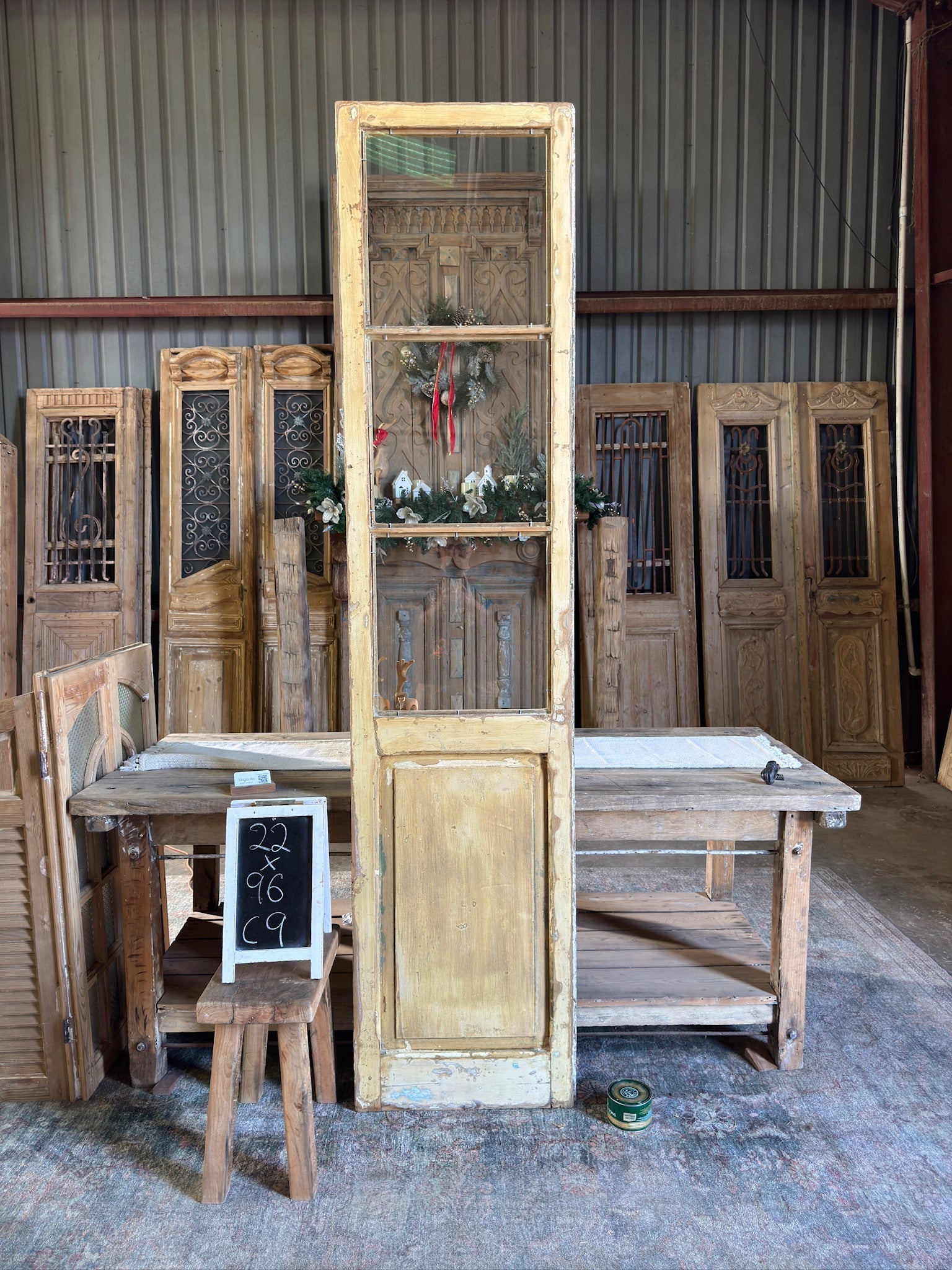 Antique Pantry Door - 22x96 C9 (Waxed) - Magnolia Antique Door Co.