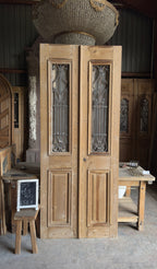 Antique Iron French Doors - 39.5x95.5 - L567
