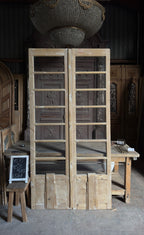 Antique Glass 7 Lite French Doors - 45.75x90.5 - L587