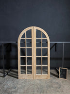 Antique Glass 5 Lite Arched French Doors - 51x83.25 - N181