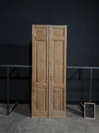 Antique 3 Panel Solid Double Doors - 39.5x106.25 - N385