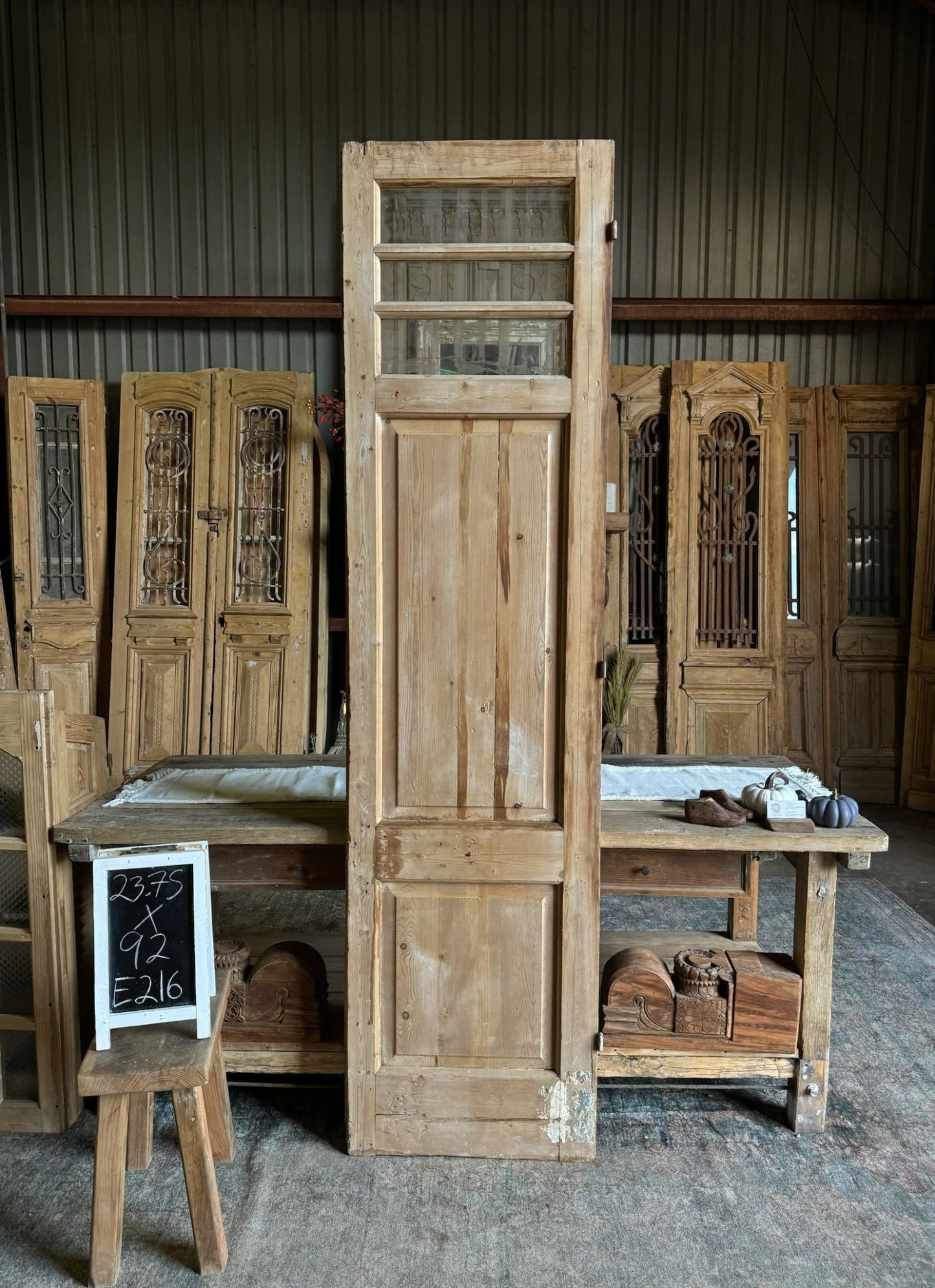 Craftsman Style Antique Door - 23.75x92 E216 - Magnolia Antique Door Co.