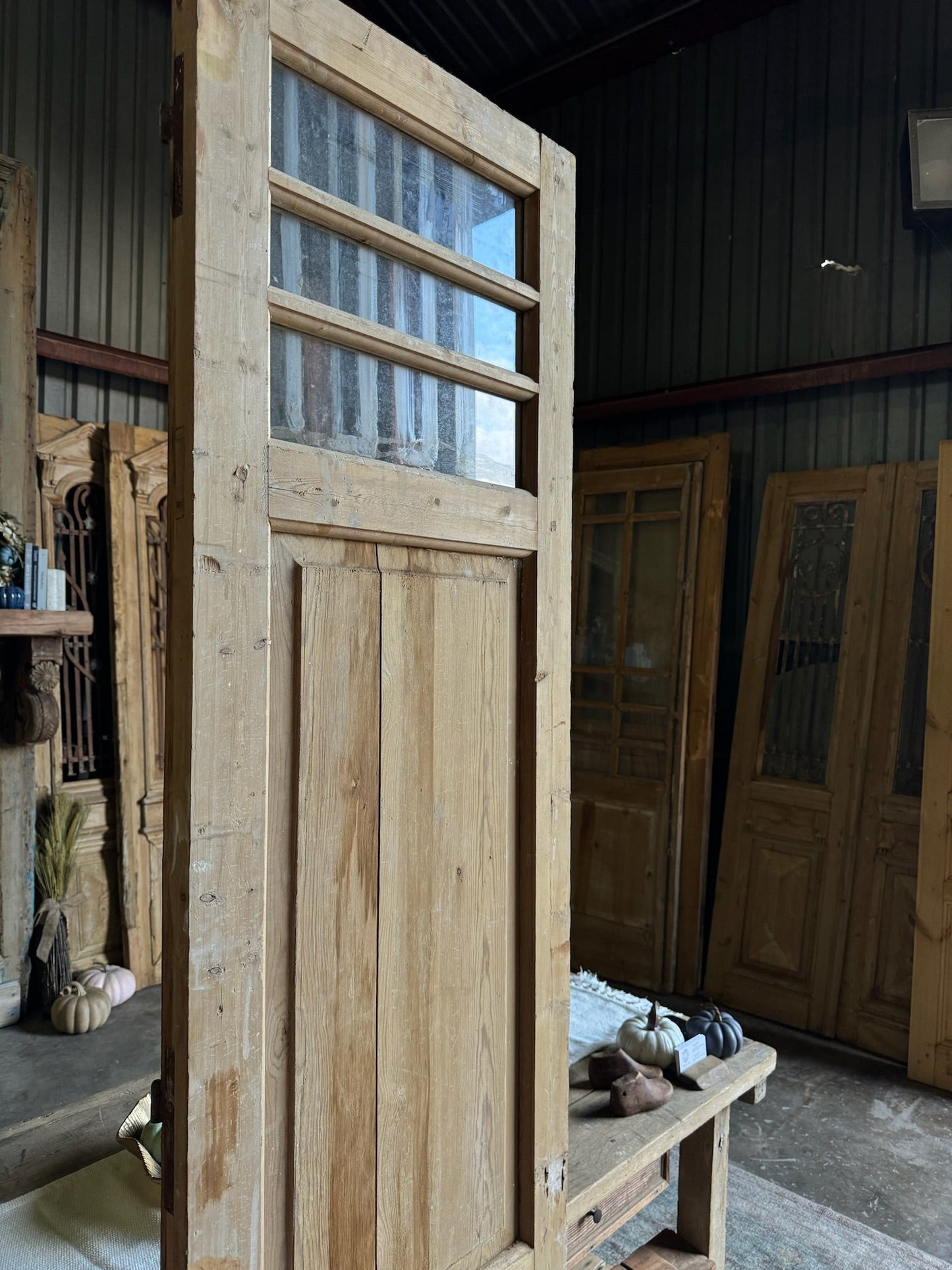 Craftsman Style Antique Door - 23.75x92 E216 - Magnolia Antique Door Co.