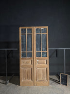Antique Glass 3 Lite French Doors - 47.5x95 - N658