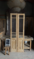 Antique Glass 4 Lite French Doors - 32.5x88 - L694