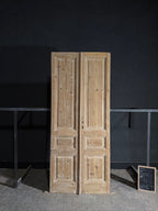 Antique 3 Panel Solid Double Doors - 43x100.5 - N596
