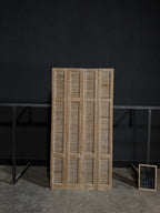 Antique Louvered 3 Panel Bi-Fold Doors - 43.75x86 - N296