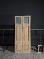 Antique Obscured Glass 1 Lite French Doors - 40.75x94.75 - N89