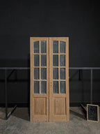 Antique Arched Solid Double Doors - 43.25x93.5 - N283