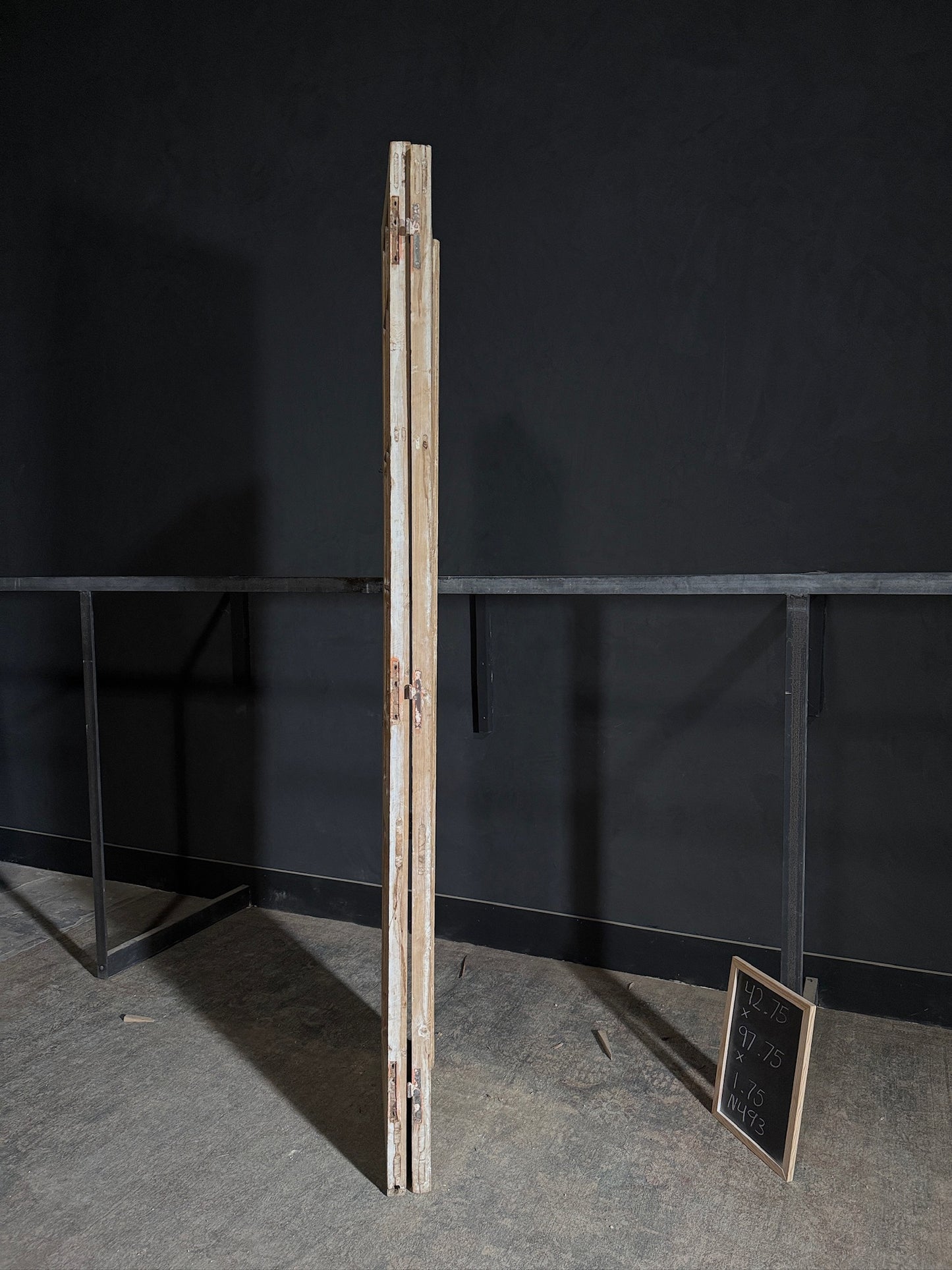 Antique Obscured Glass French Doors - 42.75x97.75 - N493