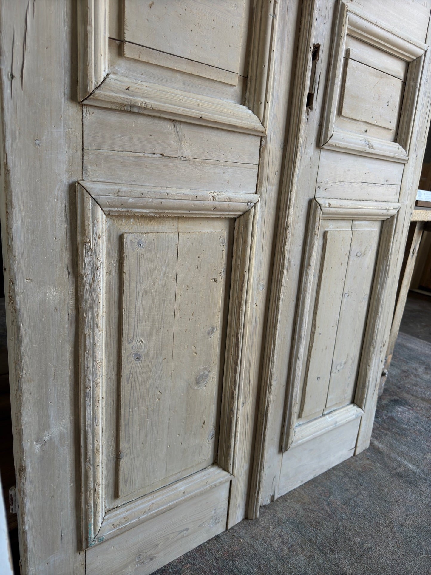 Elegant Raised Molding French Doors - 43x96 E142 - Magnolia Antique Door Co.