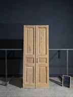 Antique 3 Panel Solid Double Doors - 39.75x97.75 - N669
