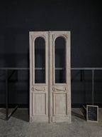Antique Carved Arched Double Doors - 45.5x99.75 - N341