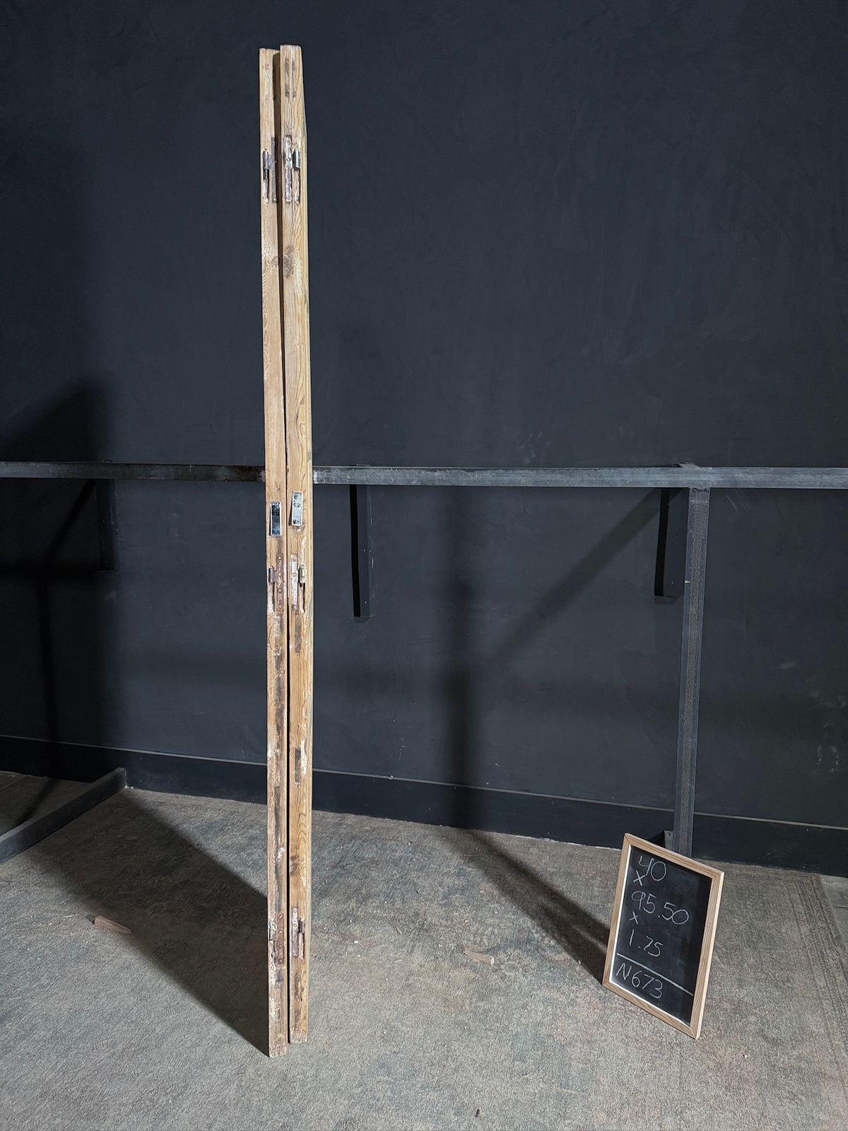 Antique Glass 6 Lite French Doors - 40x95.5 - N673