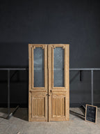 Antique Fluted 1 Lite French Doors - 46.5x87.5 - N628