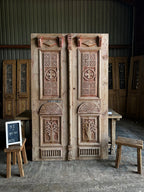 Hand-carved Antique Pair 55x90.50 A72