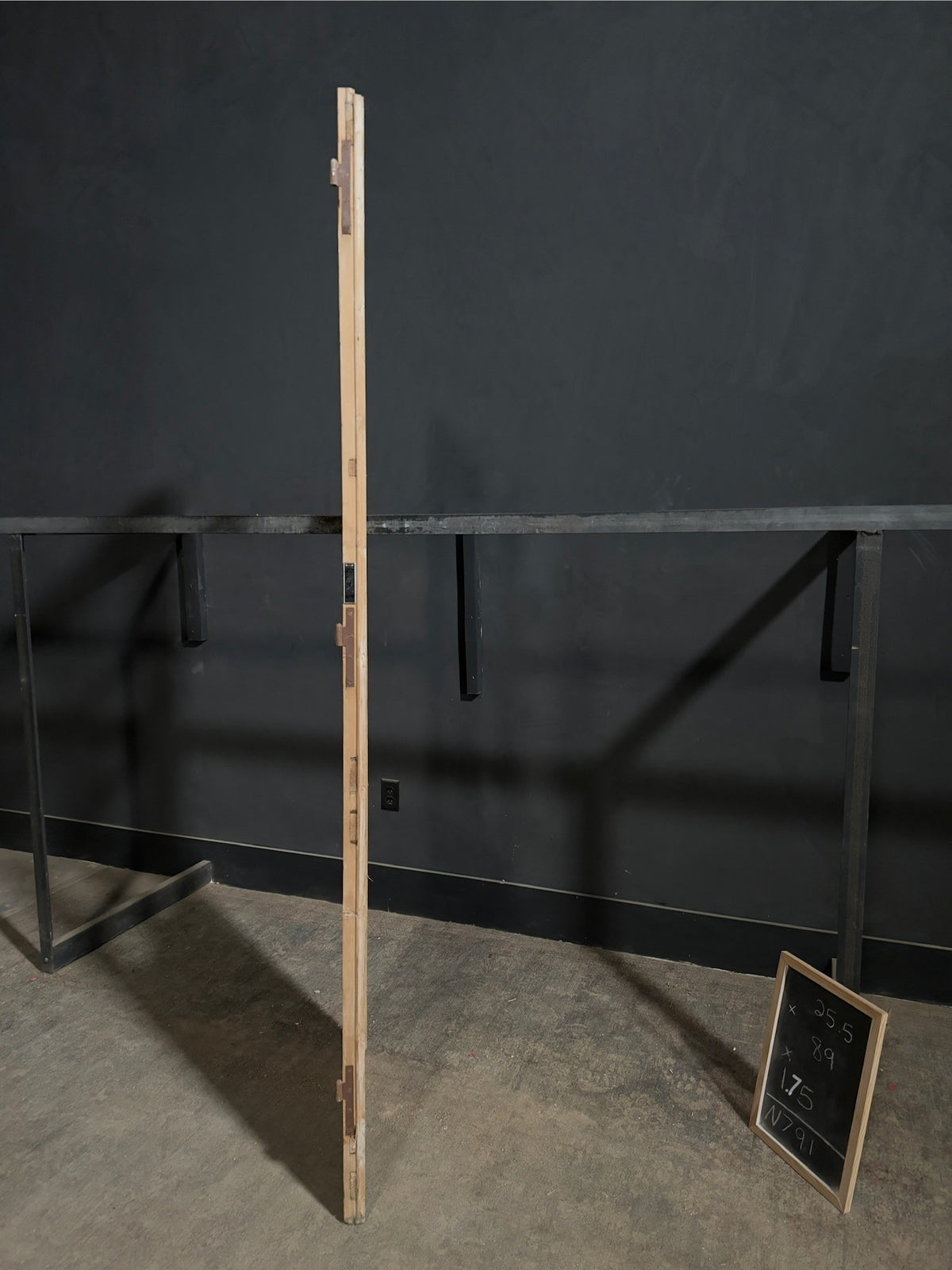 Antique Raised Panel Glass Pantry Door - 25.5x89 - N791