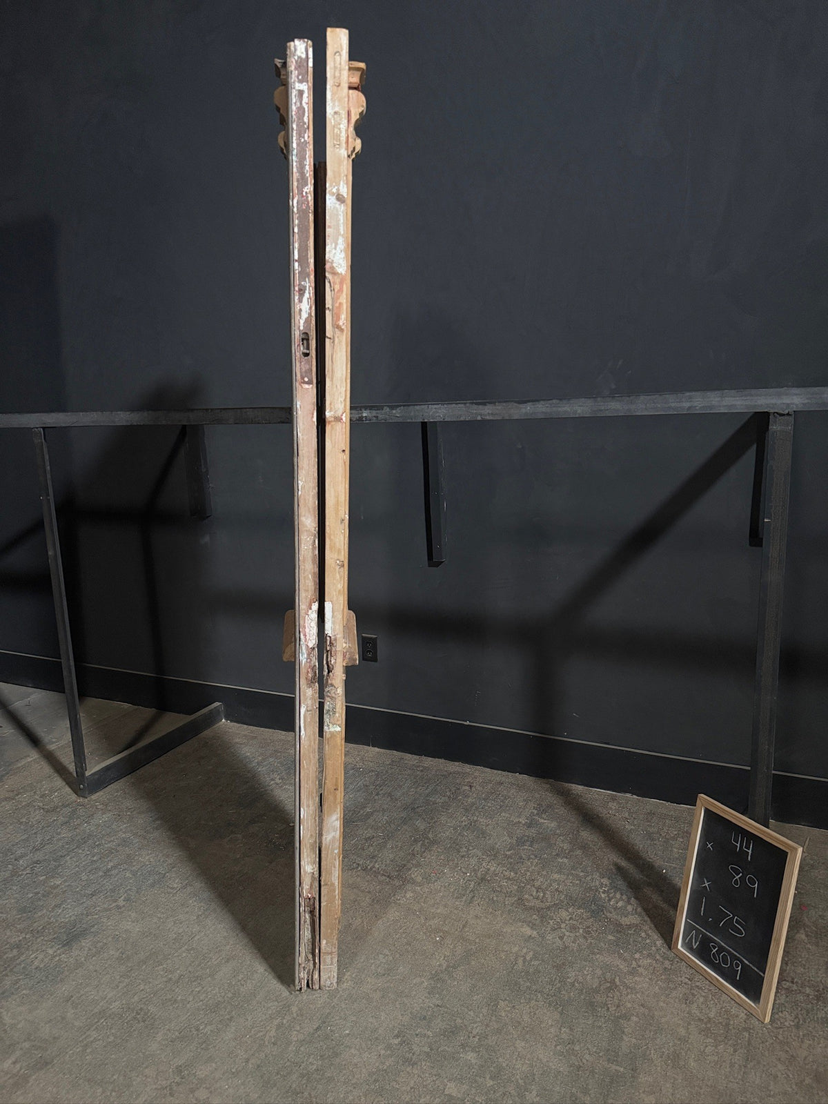 Antique Architectural Textured Glass French Doors - 44x89 - N809