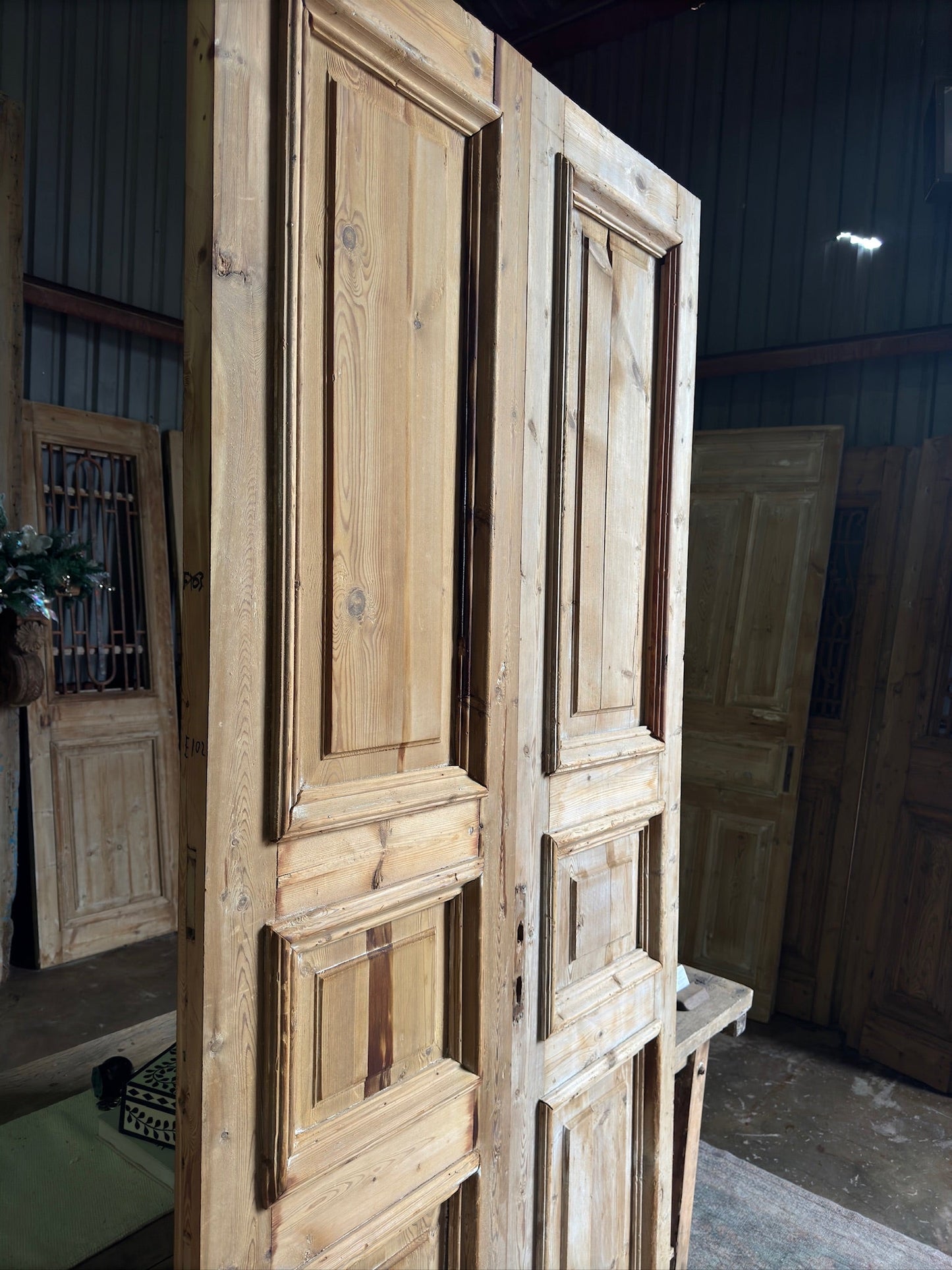 Solid Antique French Pair - 40x94.75 F102 - Magnolia Antique Door Co.