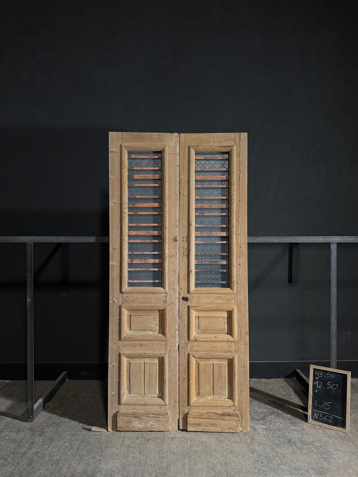 Antique Iron French Doors - 43.5x92.5 - N562