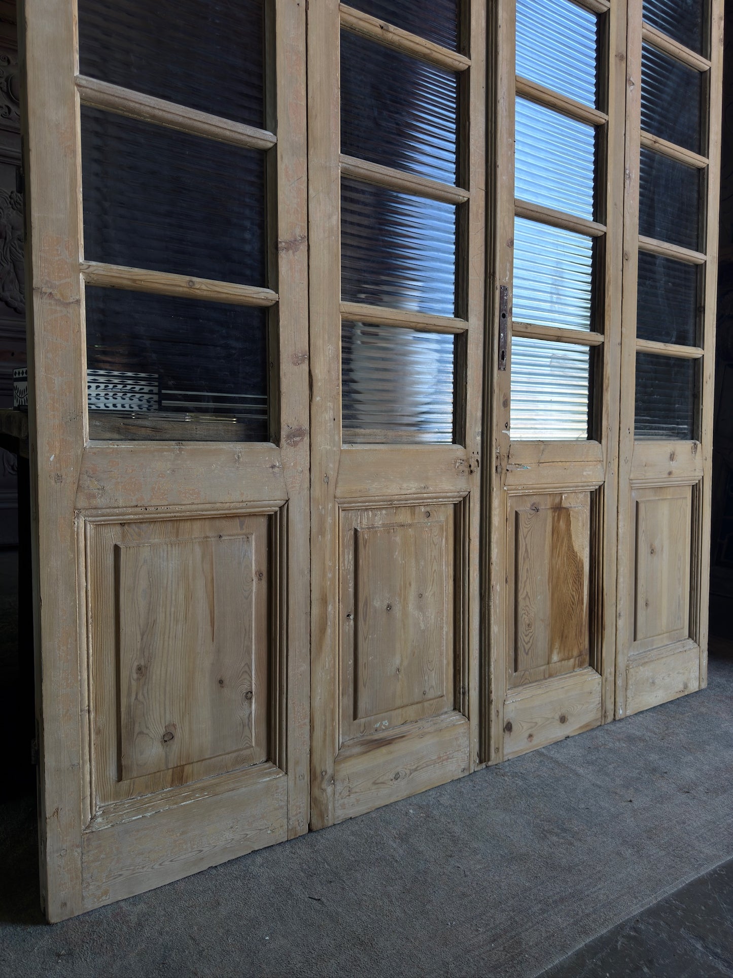 Antique Bi-Fold French Glass Doors - 74.5x87.25 J509