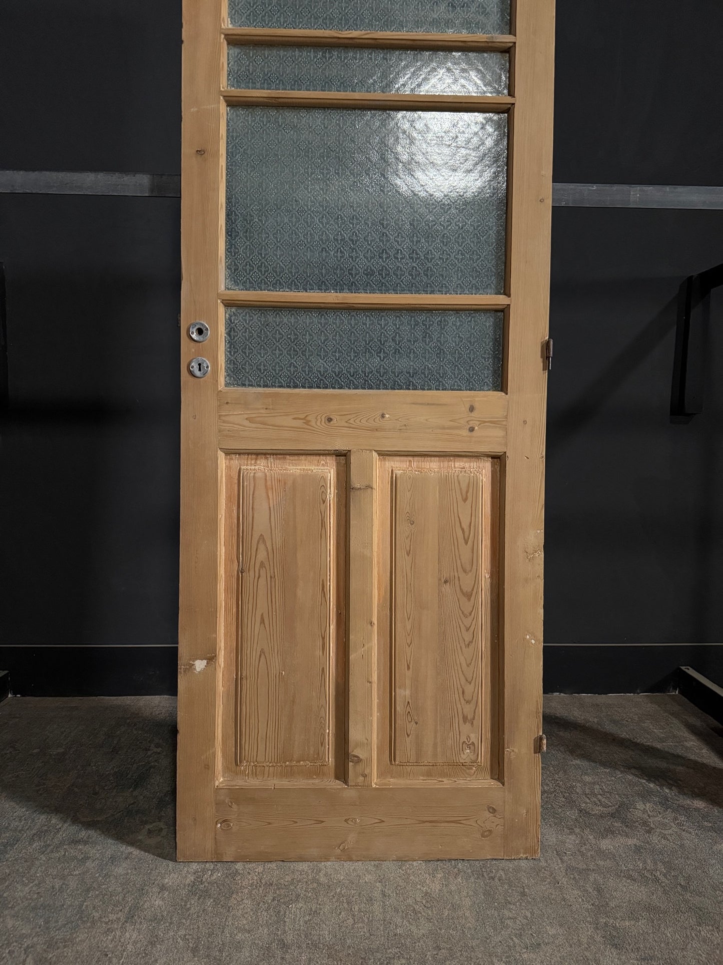 Antique Obscured Glass 4 Lite Single Door - 31.75x83.75 - N359