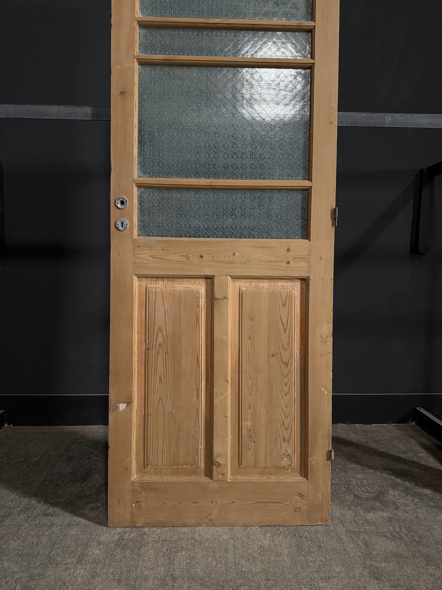 Antique Obscured Glass 4 Lite Single Door - 31.75x83.75 - N359