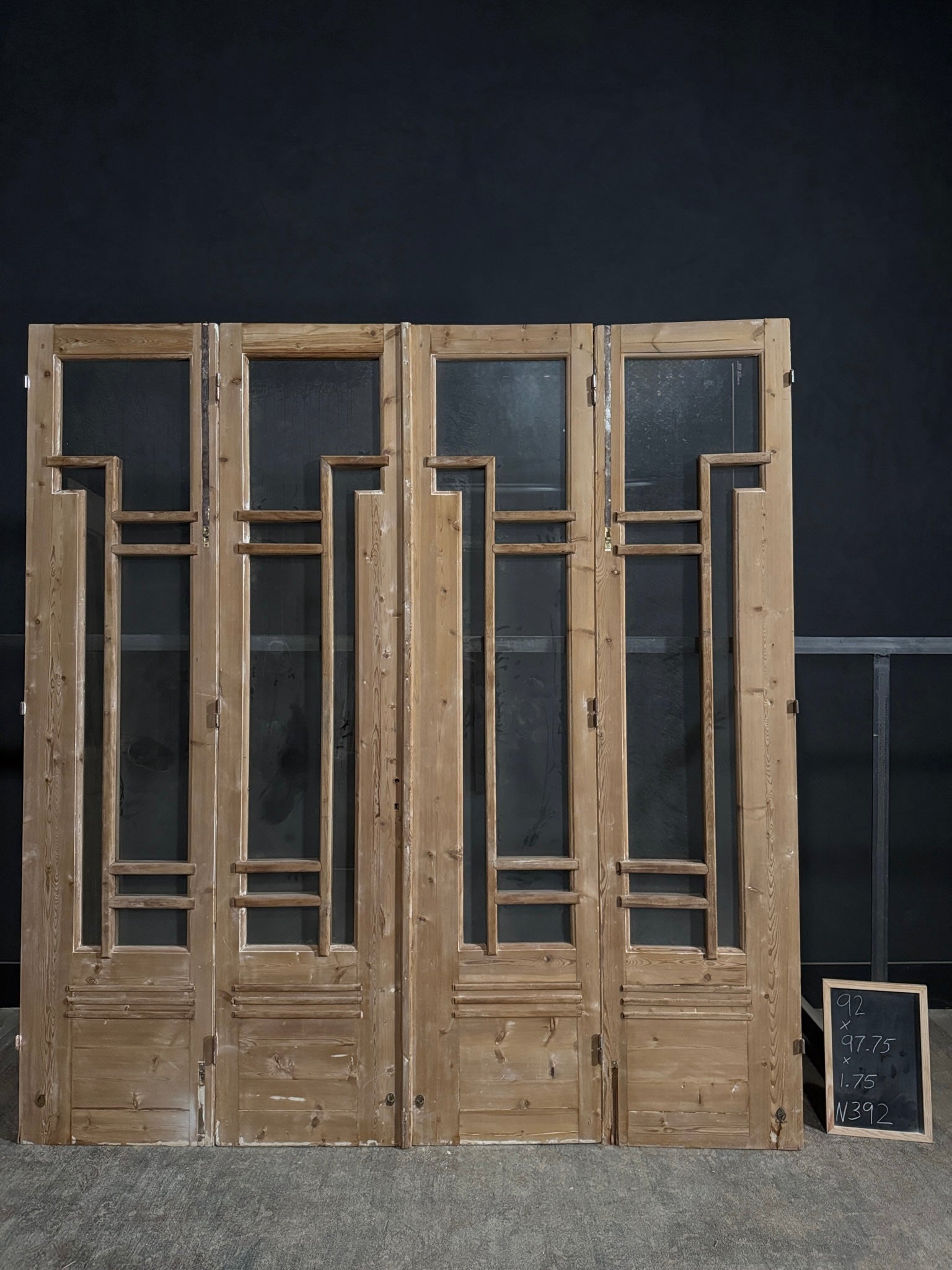 Antique Glass Bi-Fold Doors - 92x97.75 - N392
