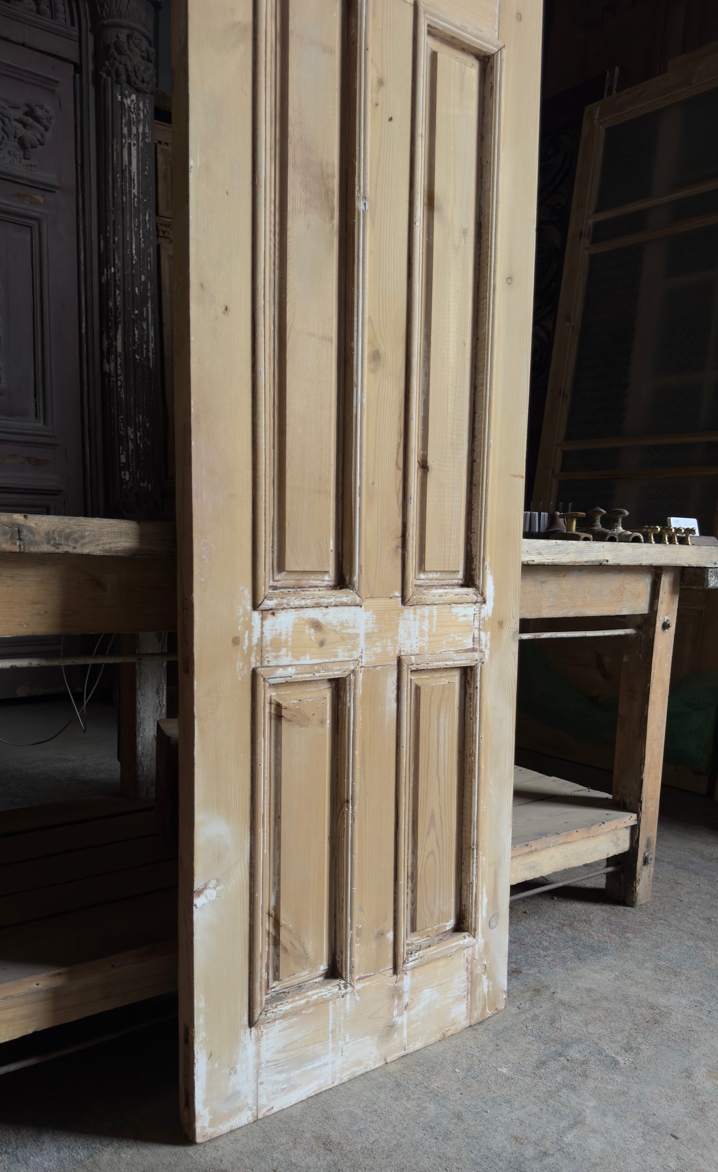 Antique Glass Arched 6 Lite Door - 23.5x82.5 - L626
