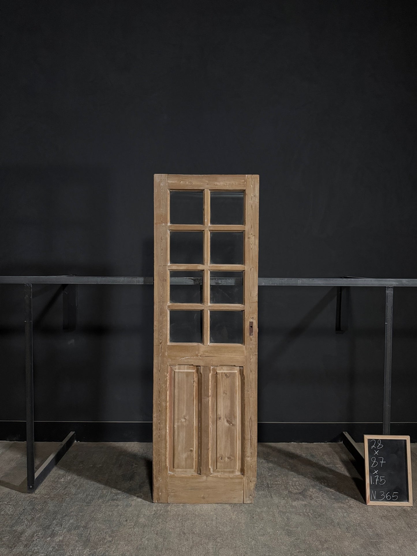 Antique Glass 8 Lite Single Door - 28x87 - N365
