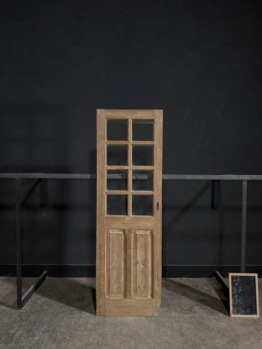 Antique Glass 8 Lite Single Door - 28x87 - N365