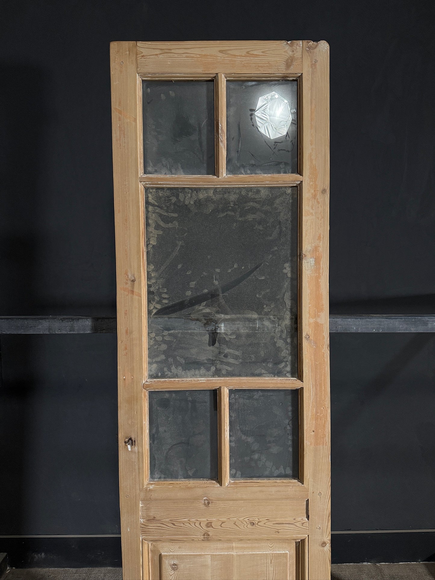 Antique Glass Single Door - 25.75x92.75 - N477