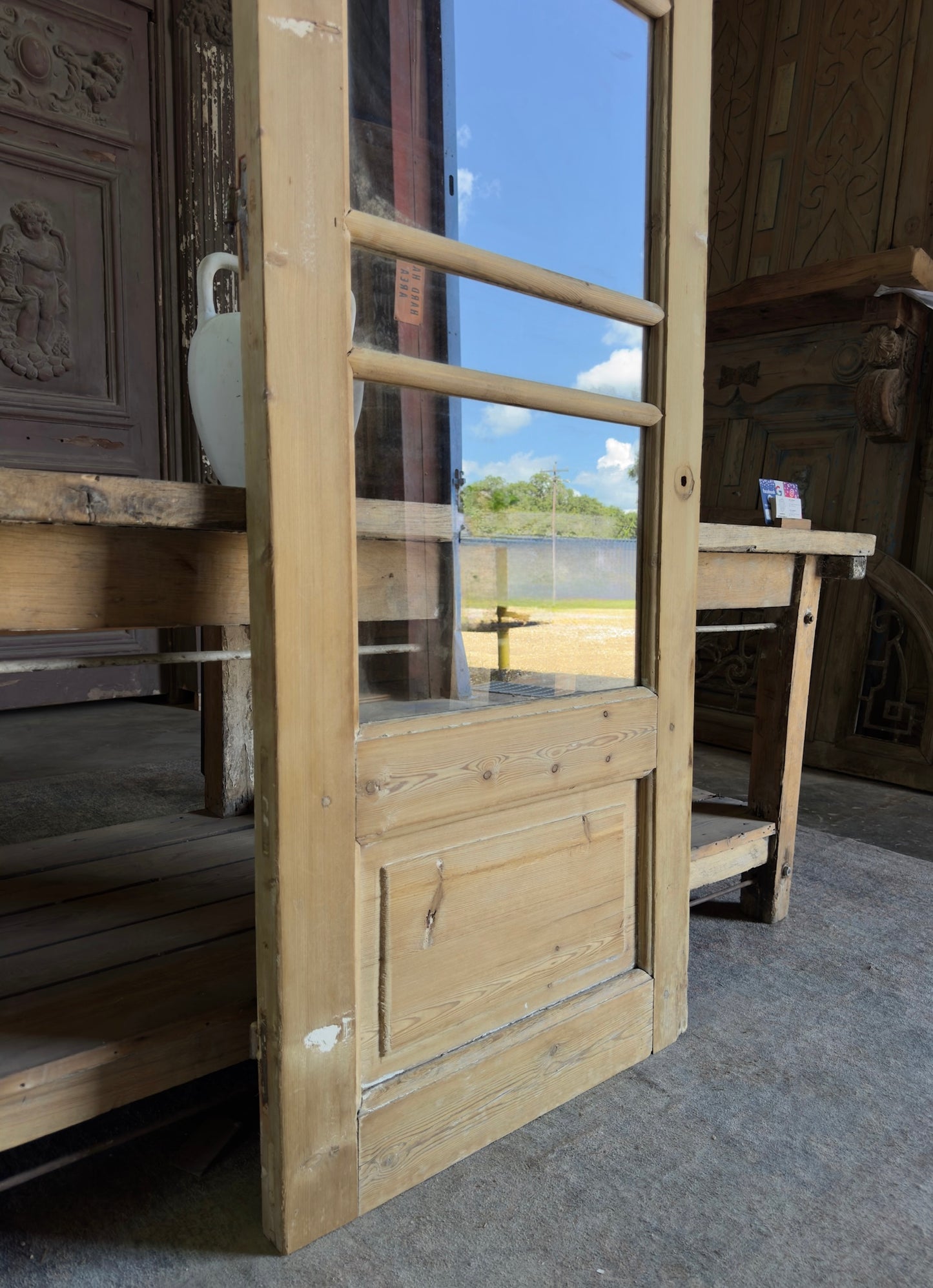 5 Lite Antique Glass Single Door - 27.5x80.5 K213