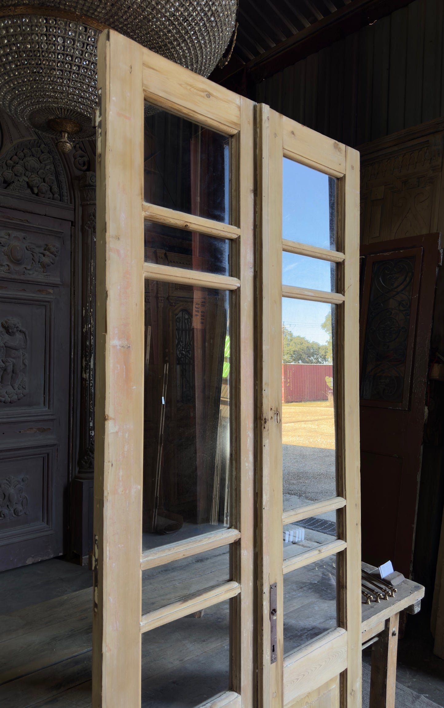 Glass Antique French Doors - 36.5x93.5 - L311