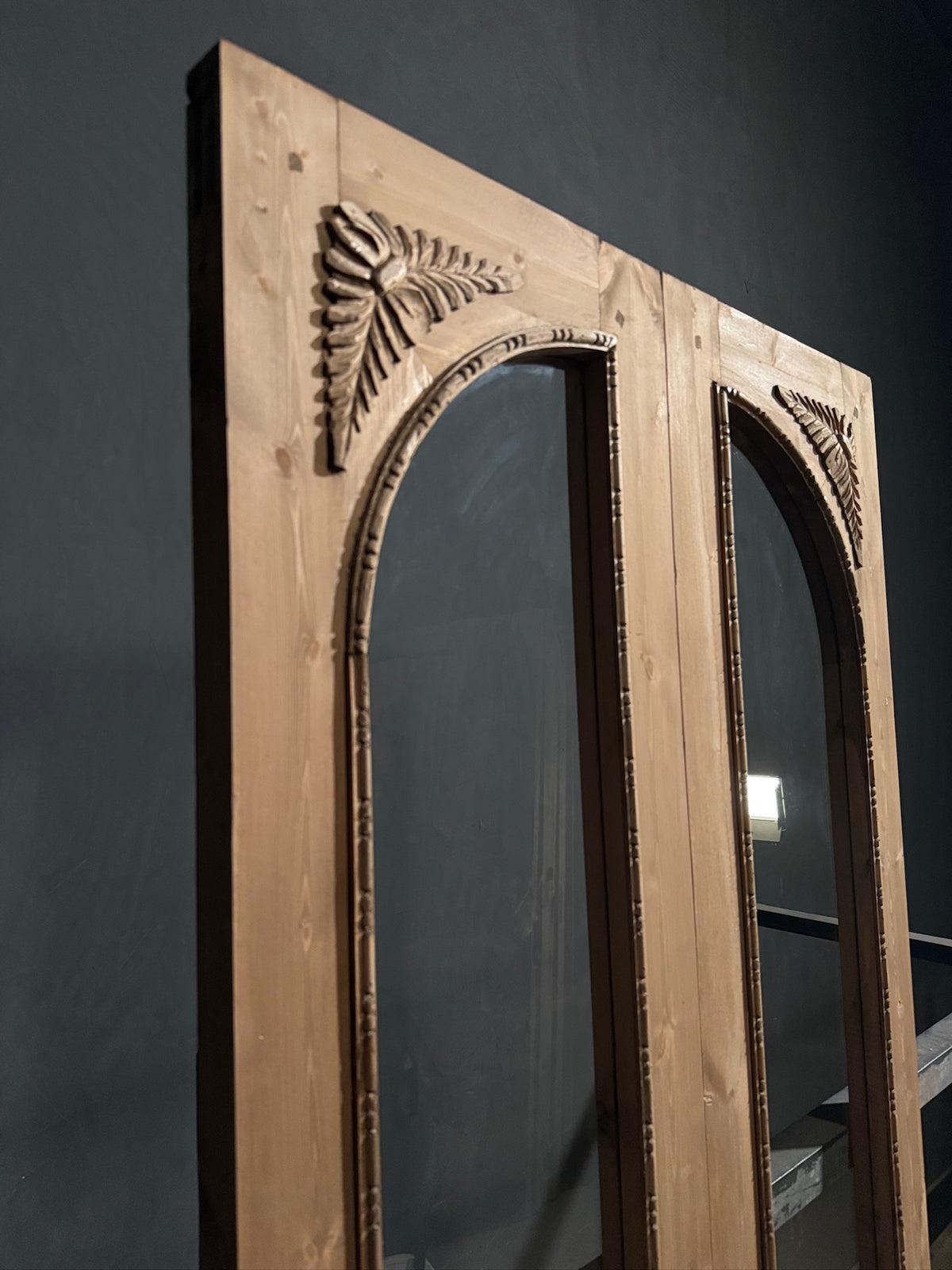 (Valencia) Handcrafted Arched Open Glass French Doors - 36x96 - N783